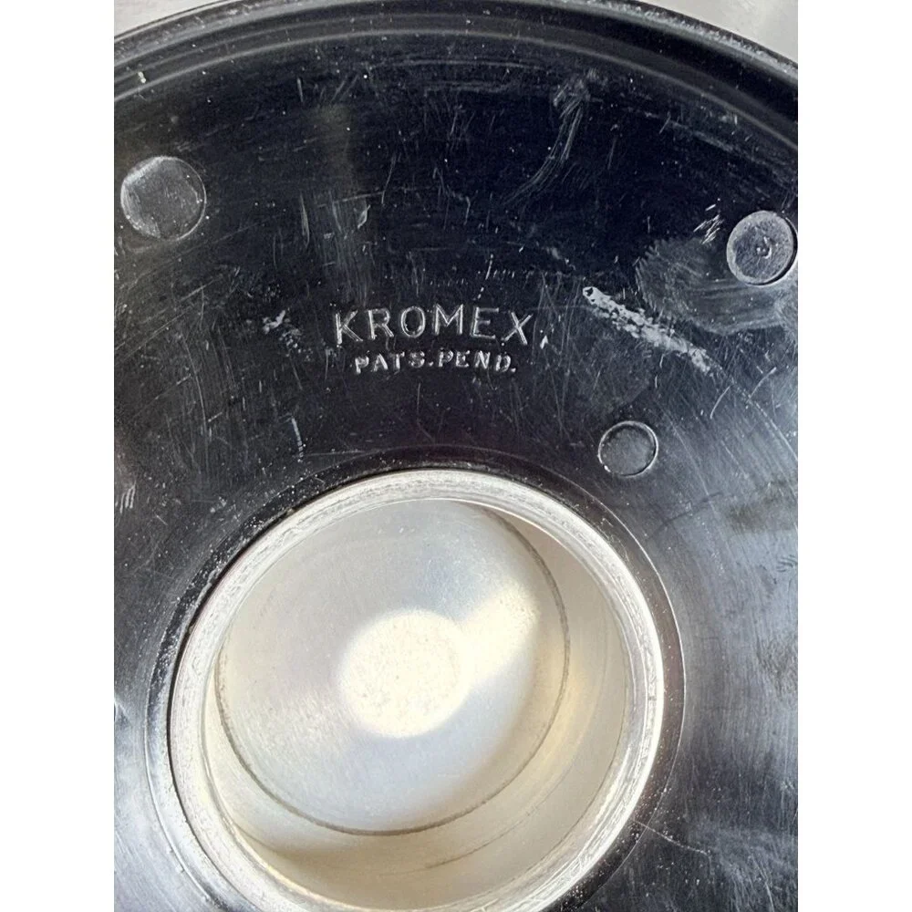 Vintage Kromex Spun Aluminum Canister Set Flour Coffee Tea 3-Piece Set With Lids